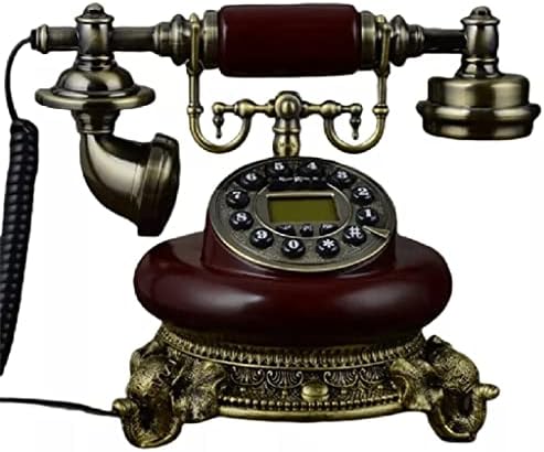 MMLLZEL Антикварен Стационарен телефон, Домашен идентификация на обаждащия се на Стационарен телефон Смола и имитация на Метал Телефони с кнопочным набор от хендсфри (Цвят: стил 2)