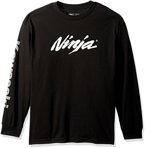 Factory Effex (17-87114 Тениска Ninja с дълъг ръкав (Черен, голям размер)