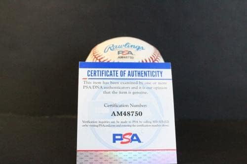 Автограф Вид Кэрью (HOF 91 3053) Бейзболен Автограф Auto PSA/DNA AM48750 - Бейзболни топки с автографи