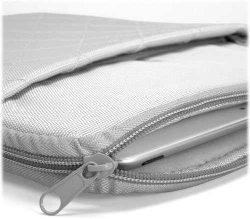 Калъф BoxWave за Galaxy Tab A (9.7) (Case by BoxWave) - Стеганая чанта за носене, чанта от мека изкуствена кожа с бриллиантовым модел за Samsung Galaxy Tab A (9.7), Samsung Galaxy Tab A (9.7) - Хладно-сив