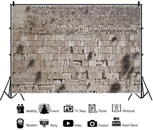 CSFOTO 10x8ft на Фона на Западната стена на Фона на Древния Ерусалим Фон за снимки на Ерусалим Тухлени Фонове, за Снимки Фон на Стените на Ерусалим Фон на Стената на Плача Израелски Фон