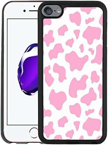 Калъф-хастар от TPU за iPod Touch 7-ия, 6-ия и 5-то поколения от волска кожа, с розов модел, Дизайнерски защитен устойчив на удари калъф от мека гума TPU за iPod Touch 7/6 5.