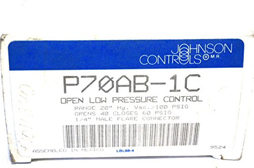 Johnson Controls P70AB-1C Универсален регулатор за Неагресивни хладилни агенти, Полюс, С един изхвърляне, С ниско ниво на отваряне, Максимално работно налягане 100 psi, Външен факельный конектор 1/4