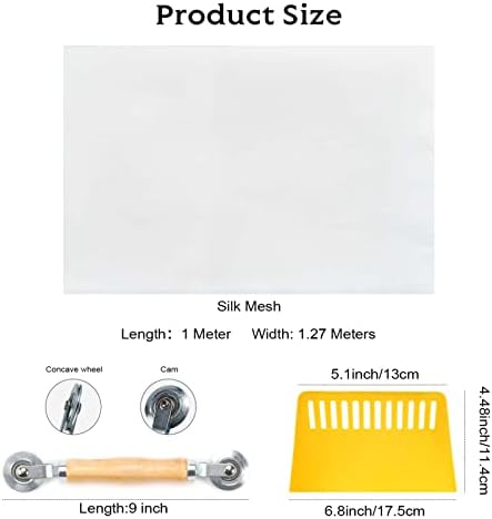 Caydo Дървена рамка за ситопечат с размер 10 x 14 Инча с Взаимозаменяеми Кърпа за, ситопечат с размер на 3 Ярд 1,27 метра за ситопечат