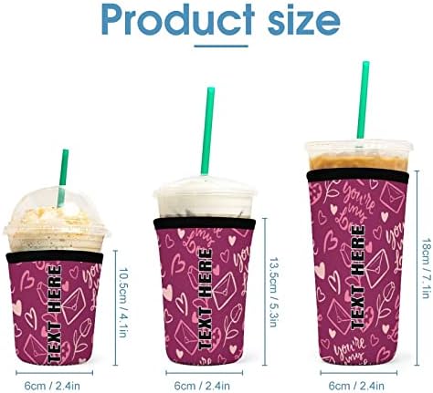 Обичай 3 Опаковки, Торби за многократна употреба на кафе с лед, Персонализирани с Логото си на снимка, Ръкав за чаша с Неопреновым Изолятором, Индивидуален ръкав за ?