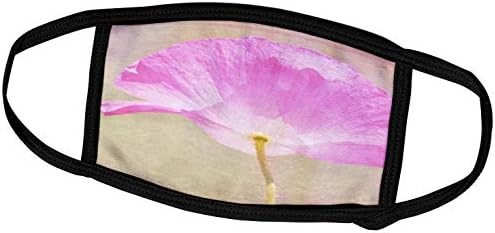 3dRose PS Flowers - Светло Розов Мак С цветен модел - Flowers - Маска за лице (fm_99413_1)