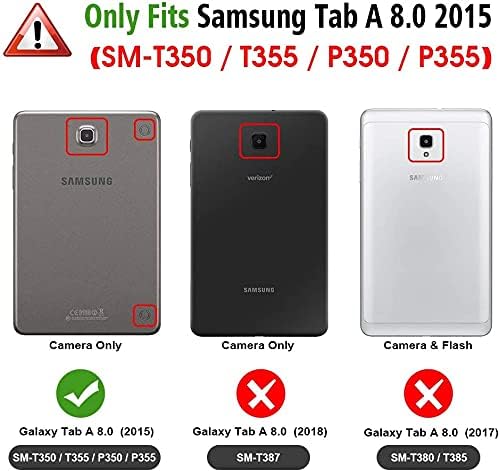 UGOcase за Samsung Galaxy Tab A 8,0 Калъф SM-T350, модел 2015, 8-инчов таблет, изкуствена кожа със защита от надраскване, Лек калъф-поставка с дръжка/държач за карти, за да Tab A 8 T350 T355C P350 P355