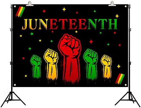 Девятнадцатое юни Фон Банер Афроамериканский Ден на Независимостта Черно Освобождаване Снимка Свобода Монтиране на Украса За Парти