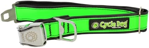 Нашийник с метална катарама за отваряне на бутилки Cycle Dog Green Max Светлоотразителни (средно 12 -21) - Отразяваща способност на повърхността /, Трайни, супер ярък Осигурява