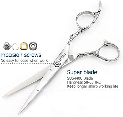 6-ИНЧОВИ Ножица За Подстригване на коса и 6-Инчови Ножица За Изтъняване на Коса Фризьорски Ножици за подстригване на Коса и Професионални Ножици Kinsaro