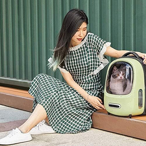 SCDCWW Преносим Дишаща раница за пътуване с домашни любимци, дизайн космическа капсула от пеноматериала и Водоустойчива чанта-раница за малки Кученца (Цвят: A)