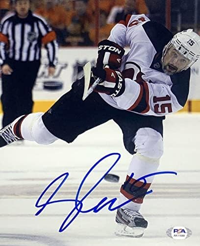 Петер Сикора Подписа Снимка 8x10 NHL New Jersey Devils PSA AK11688 - Снимки на НХЛ с автограф