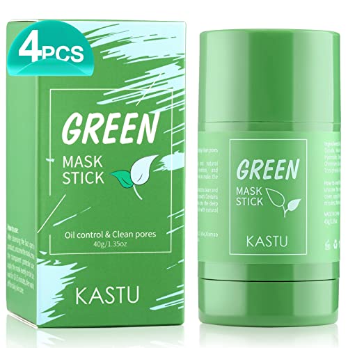 kastu 4 БР. Комплект Овлажнители Кал Стиков за лице със Зелен Чай, Маска за Дълбоко Почистване на порите с екстракт от зелен Чай за всички типове кожа