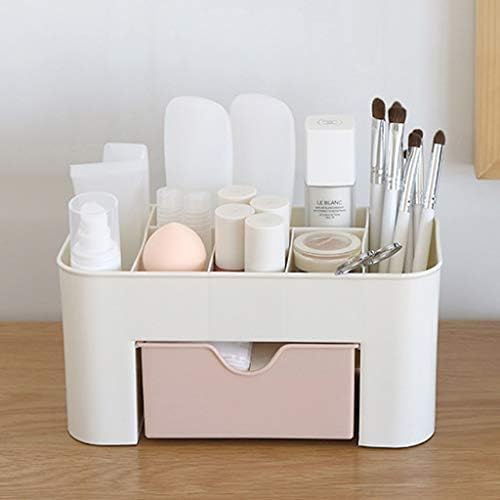 Кутия за съхранение на козметика Кутия за съхранение Пластмаса козметика Кутия за съхранение на Козметика с капак (Цвят: розов)