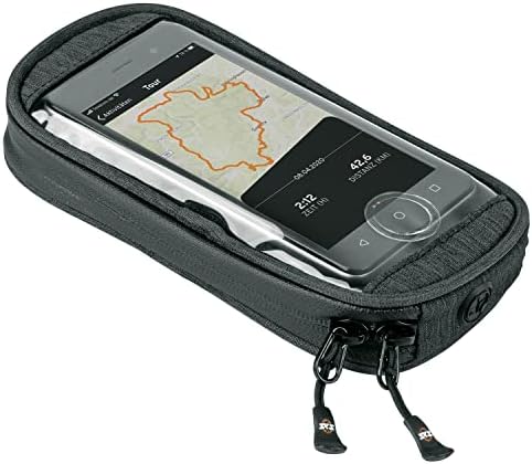 Държач за мобилен телефон SKS GERMANY SMARTBOY с водоустойчива чанта (в събирането, без инструменти, за кормилото на велосипеда или колички, прозрачен филм за предавателя, бутона Home, съвместима със сензорен екран)