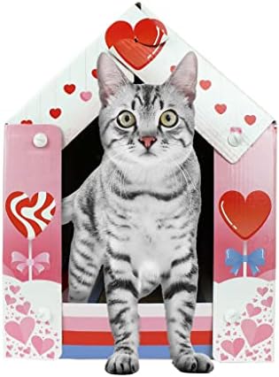 Котешки къща на Американския клуб котки и Когтеточка за котки с Бонус котешка мента в пакет (ACC2038)
