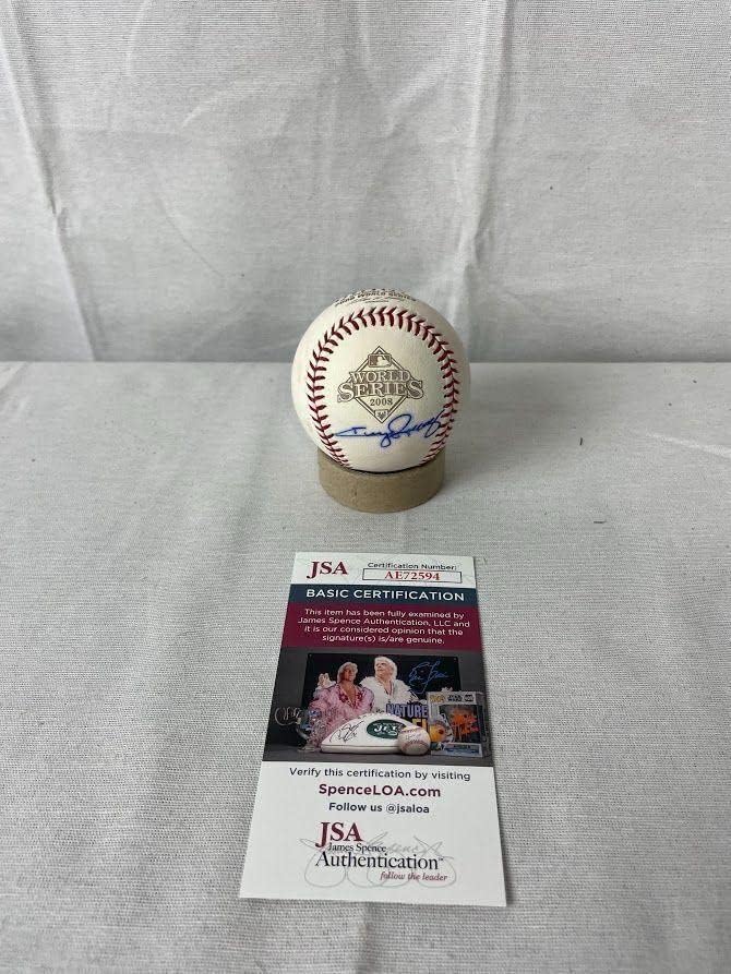 Джими Ролинс подписа Бейзболни топки 2008 World Series Baseball Phillies с автограф от JSA - Бейзболни топки с автографи