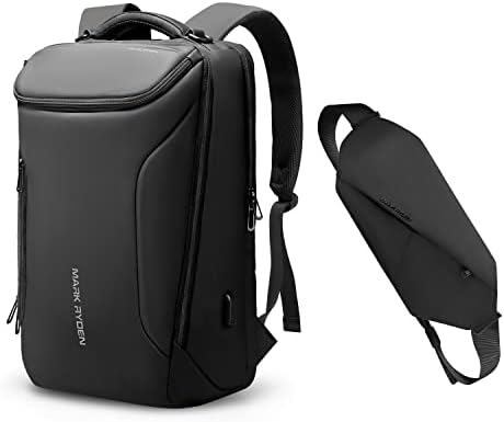 Водоустойчива раница за пътуване, подходящ за 17,3-инчов лаптоп и мъжки чанти през рамо, Поясная чанта, Компактни EDC Bag-прашка, Голяма Поясная чанта