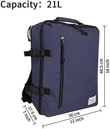 Малка Раница за ръчен багаж Rangeland с презрамка за багаж, Раница за лаптоп за мъже и жени, За бизнес Пътувания, за спорт във фитнес залата, Пютър