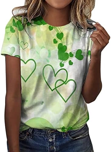 Дрехи за Момичета с Къс Ръкав 2023 Модни Памучен Тениска с Кръгло Деколте и Графичен Дизайн, Есенно-Лятна Блуза за Жените C8