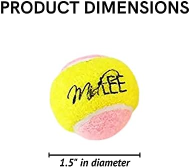 Midlee X-топки за Тенис за малки кучета 1,5 в опаковка по 12 броя (розово-жълто, 1.5 инча)