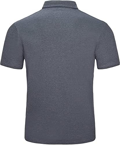 LLdress Мъжки Двуцветен Polo Ризи с Къс Ръкав, Риза за Голф на Цветна Лента с Цветен Блок, Мъжки Спортни Тениски