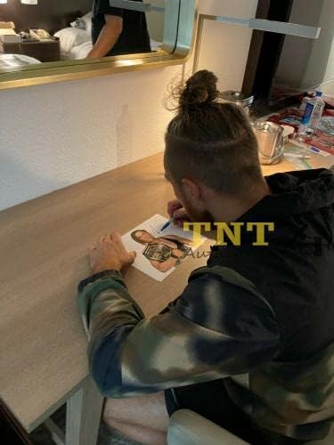Пийт Дън Подписа шампион на WWE на Обединеното Кралство 8x10 Снимка NXT UK 2 JSA COA Бъч - Снимки колеж с автограф