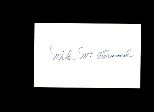 Майк Маккормак Собственоръчно подписано на Картата 3x5 с Автограф от NFL КОПИТО Cleveland Browns