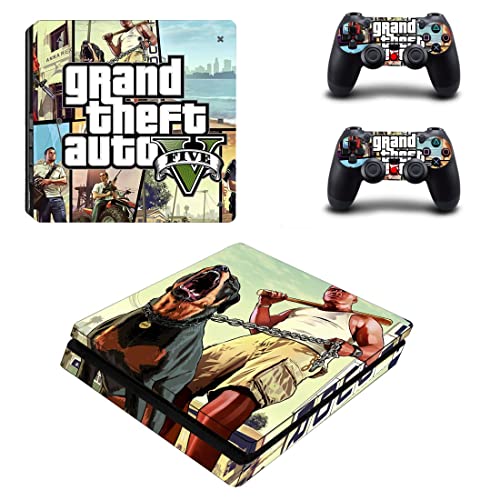 За PS4 ОБИЧАЙНАТА игра Grand GTA Theft And Auto Стикер на корицата на PS4 или PS5 За конзолата PlayStation 4 или 5 и контролери Vinyl Стикер DUC-5848
